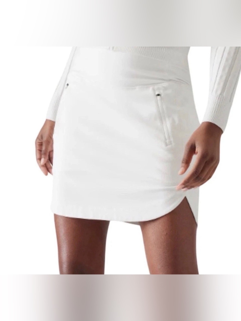 Women’s Athleta Run With It Skort White Size L Athletic Running Activewear
